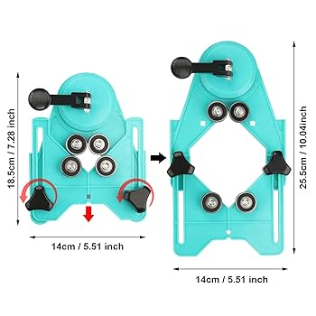 Hole Saw Set, 7Pcs Diamond Drill Bits with Hole Saw Guide